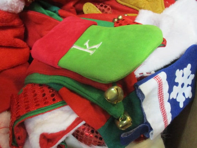 Large Lot of Christmas Stockings, Ornaments, Baking Supplies, and Party Favors - 2