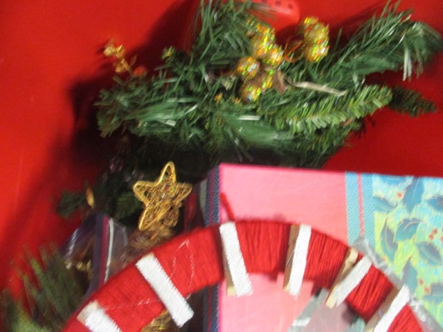 Large Storage Tote of Christmas Decorations - 3