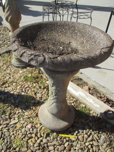 Concrete Bird Bath (1 of 4)