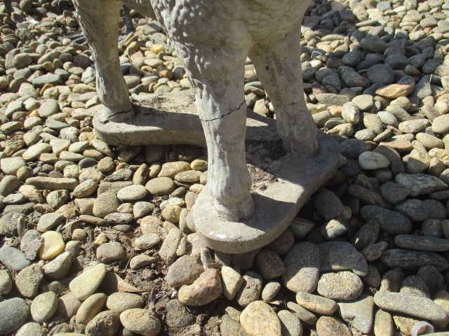 Small Concrete Lamb Garden Statue - 3