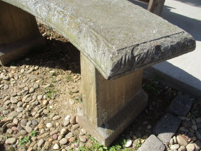 Curved Concrete Garden Bench - 2