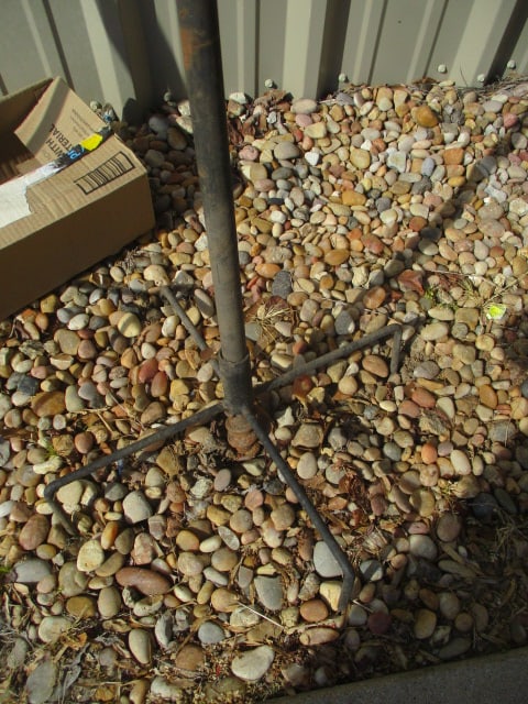 Large Black Metal Shepherd's Plant Hook with Red Bird Topper - 2