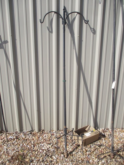 Large Black Metal Shepherd's Plant Hook: 72", Local Pickup Only 