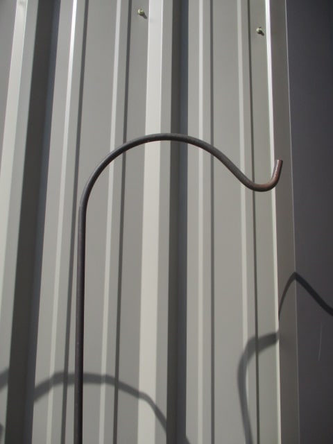 2 Curved Black Metal Shepherd's Plant Hooks - 2