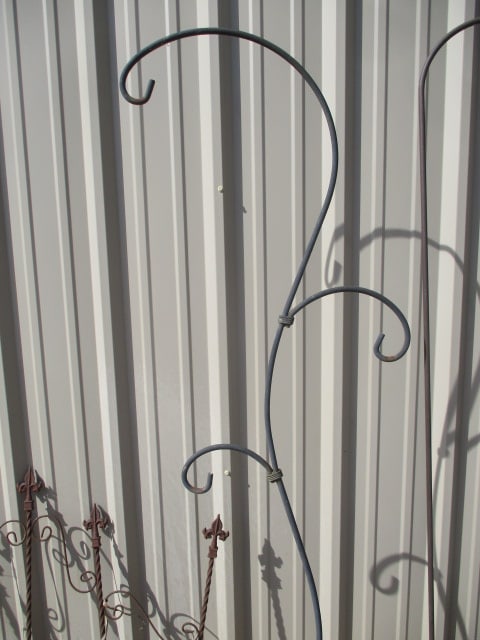 2 Curved Black Metal Shepherd's Plant Hooks - 3