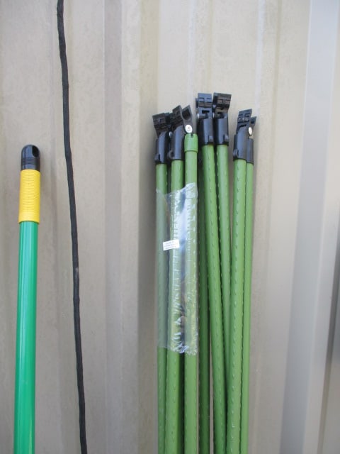 Lot of Tree Trimmer, Rack, Broom, Posts, and Water Spout - 6