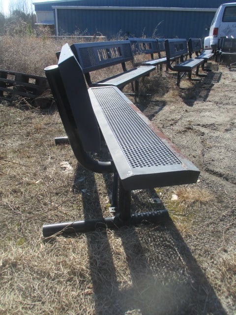 "FURMAN" and "PALADINS" Custom Iron Outdoor Benches - 4