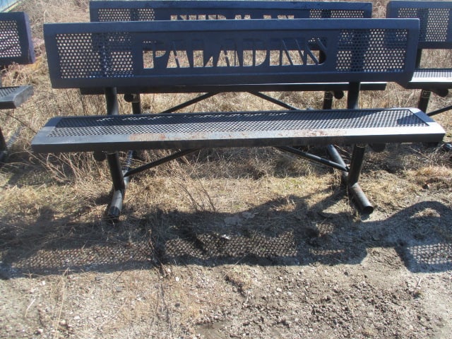 "FURMAN" and "PALADINS" Custom Iron Outdoor Benches - 2