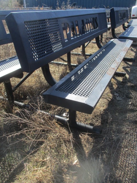 "FURMAN" and "PALADINS" Custom Iron Outdoor Benches - 4
