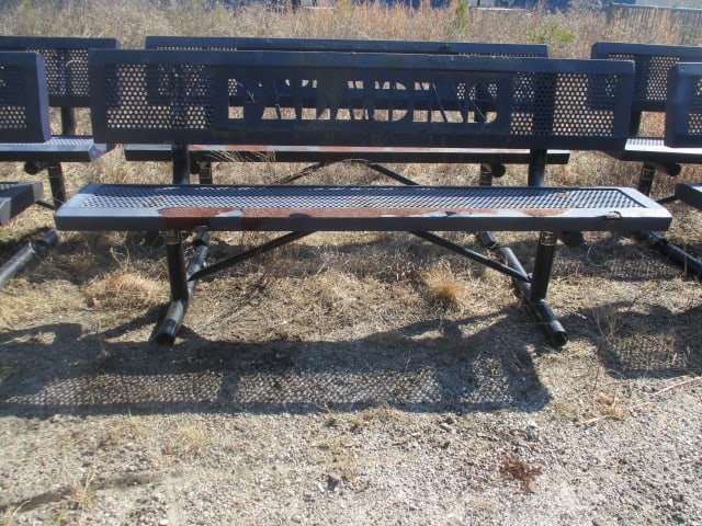 "FURMAN" and "PALADINS" Custom Iron Outdoor Benches - 2