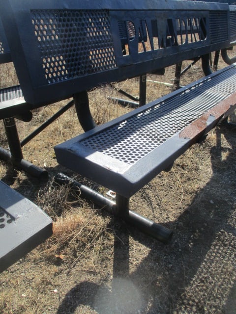 "FURMAN" and "PALADINS" Custom Iron Outdoor Benches - 4