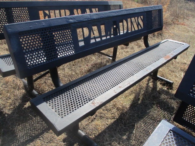 "FURMAN" and "PALADINS" Custom Iron Outdoor Benches - 2