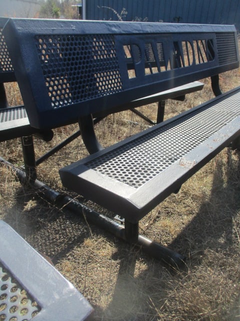 "FURMAN" and "PALADINS" Custom Iron Outdoor Benches - 4