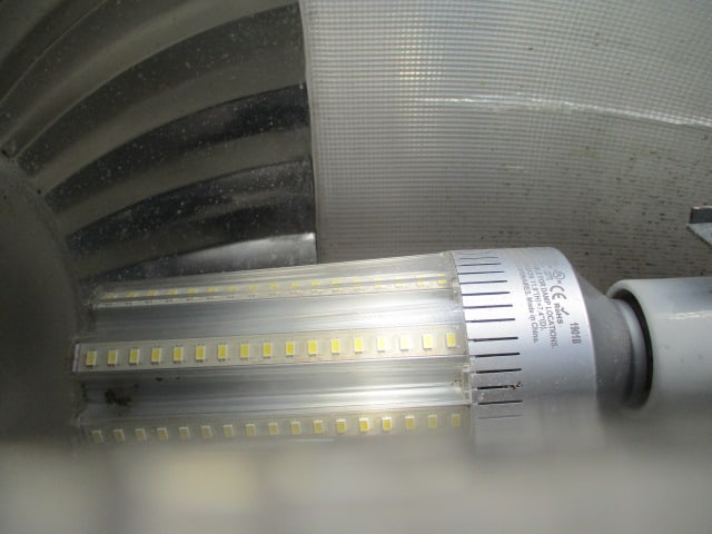 Hadco Black Cast Aluminum Pole Lamp with LED Light - 12