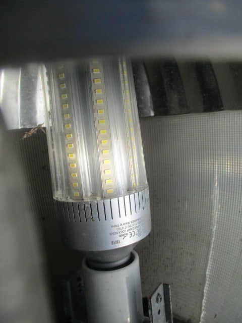 Hadco Black Cast Aluminum Pole Lamp with LED Light - 11