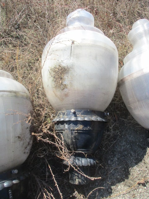 Hadco Black Cast Aluminum Pole Lamp with LED Light - 7