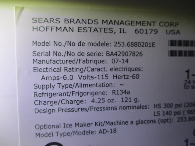 Kenmore White Top Mount Refrigerator - 8