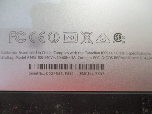 Apple A1418 iMac All-in-One Desktop - 5