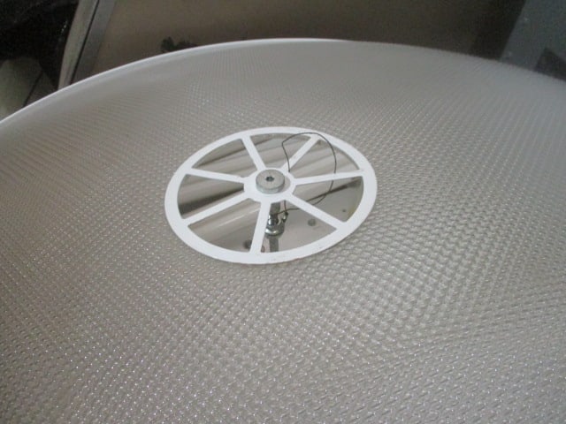 Five 30" Round Fluorescent Suspended Light Fixtures - 3