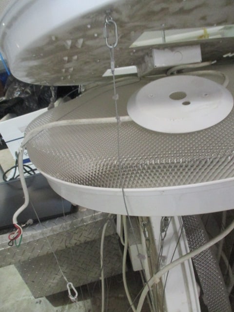 Five 30" Round Fluorescent Suspended Light Fixtures - 7