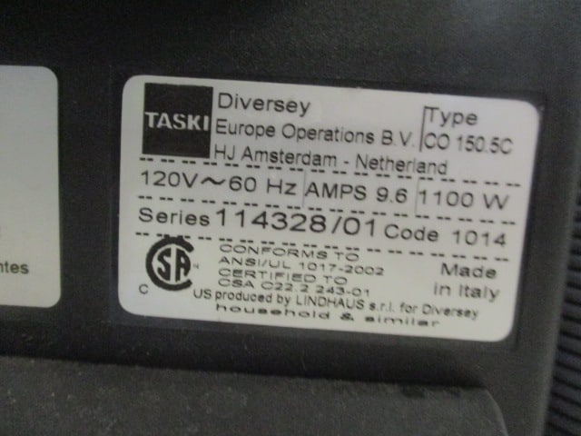 Taski Swingo 150 Carpet/Floor Cleaner - 6