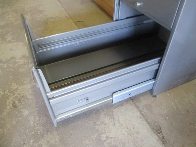 Steelcase Grey Metal 5 Drawer File Cabinet - 5