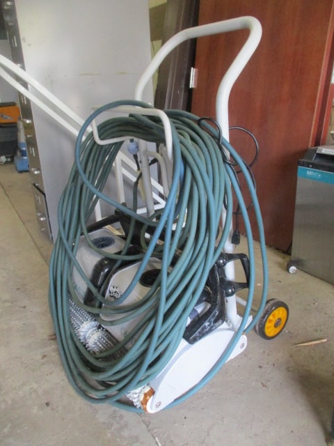 Dolphin C6 Plus Pool Cleaner on Dolly with Hose - 2