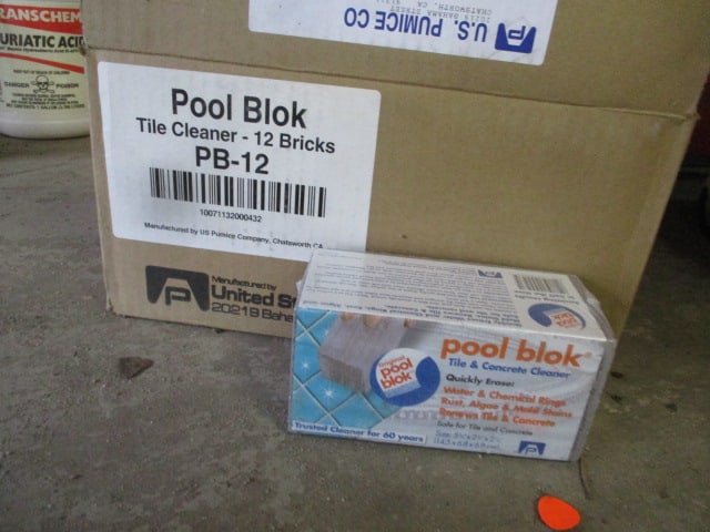 12 New Old Stock Pool Blok Tile & Concrete Cleaner Bricks: .