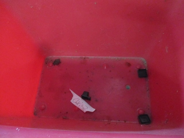 Heavy Duty Red Plastic Cart Bin with Colson 8" Heavy Duty Scaffolding Wheels - 15