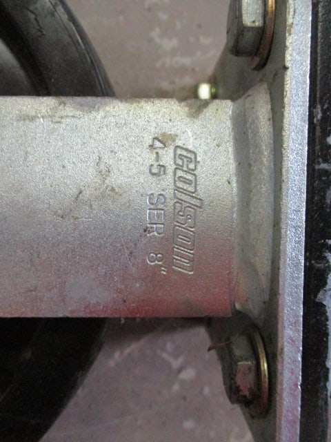 Heavy Duty Red Plastic Cart Bin with Colson 8" Heavy Duty Scaffolding Wheels - 6