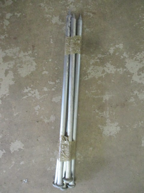 Five 20" Tent Spikes: . 