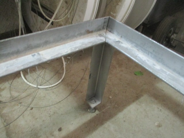 Painted Silver Heavy Steel Frame Stand - 4