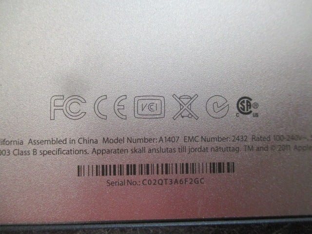 Apple A1407 27" Thunderbolt Display Monitor - 6