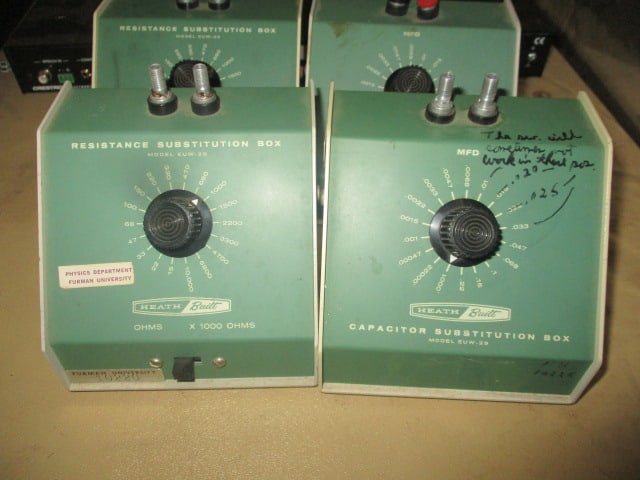 Vintage Heath Built Resistance and Capacitor Substitution Boxes and Model EUW-30 Degrade - 3