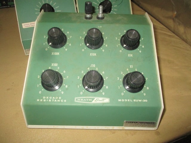 Vintage Heath Built Resistance and Capacitor Substitution Boxes and Model EUW-30 Degrade - 4
