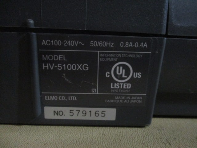 Elmo Model HV-5100XG Visual Presenter - 5