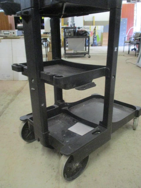 Black Heavy Duty Plastic Utility Cart - 4