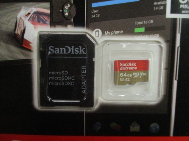 Five New Old Stock SanDisk 64 GB MicroSD Cards with Extreme Capture/Transfer and App Speeds - 3