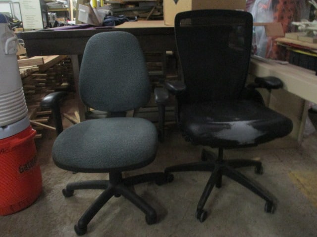 Two Rolling Upholstered Seat/Back Rollin Task Chairs (1 of 8)