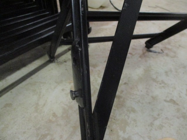 20 Clarin Black Metal Interlocking Folding Chairs with Purple Upholstered Seat/Backs - 5