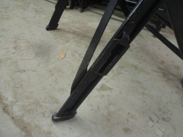 20 Clarin Black Metal Interlocking Folding Chairs with Purple Upholstered Seat/Backs - 3