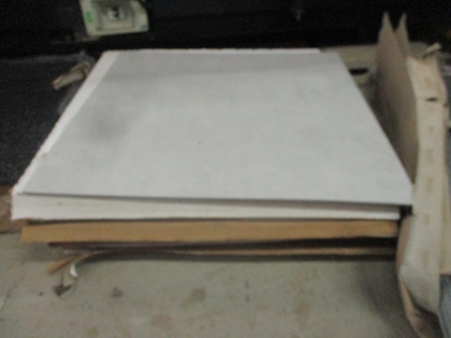 Large Grouping of Glue Down Carpet Tiles, Composite Tiles, Cove Base Molding and Adhesives - 4