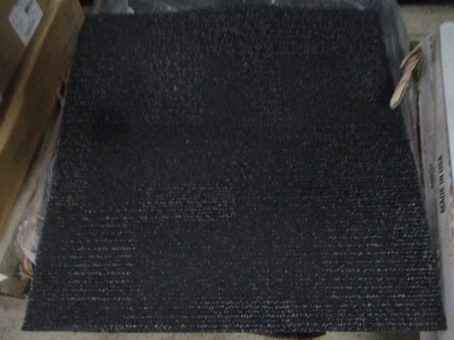 Large Grouping of Glue Down Carpet Tiles, Composite Tiles, Cove Base Molding and Adhesives - 9