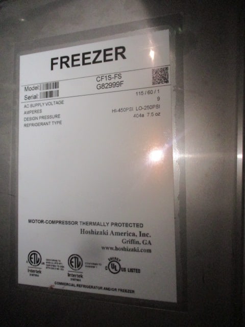 Hoshizaki America Commercial Series Reach-In Freezer - 9