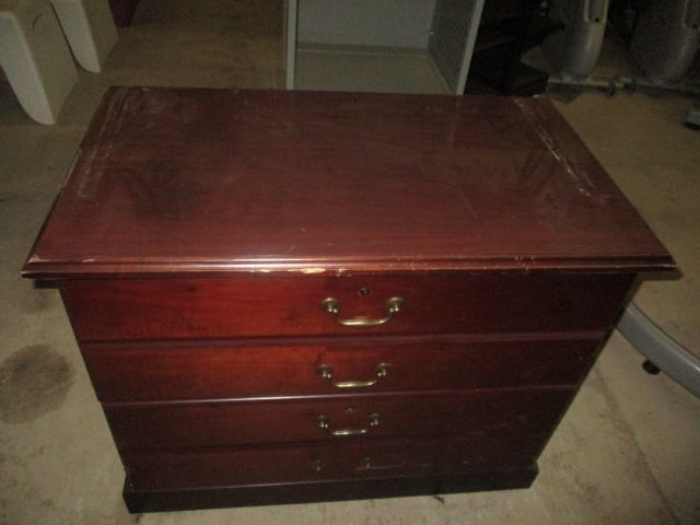 Indiana Desk Mahogany Finish 2 Drawer Lateral File Cabinet - 2