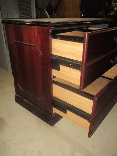 Indiana Desk Mahogany Finish 2 Drawer Lateral File Cabinet - 4