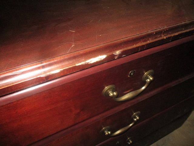 Indiana Desk Mahogany Finish 2 Drawer Lateral File Cabinet - 6