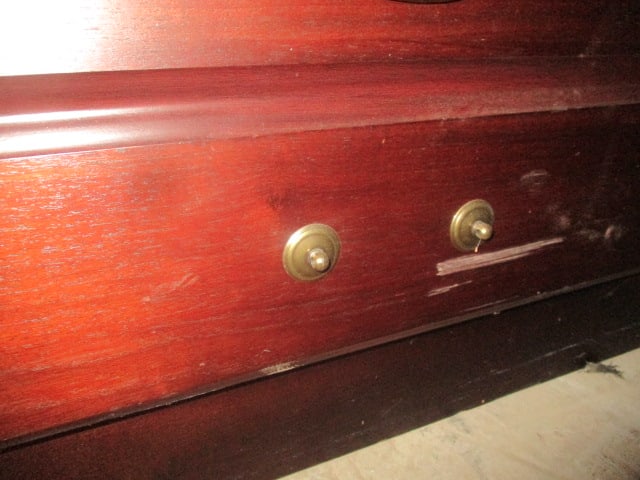 Indiana Desk Mahogany Finish 2 Drawer Lateral File Cabinet - 7