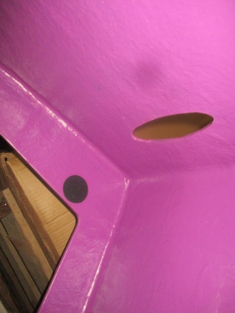 Purple Molded Fiberglass Indoor/Outdoor Bench - 5