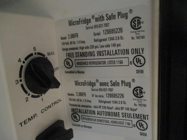 Micro Fridge Compact Refrigerator/Microwave Combo with Safe Plug - 11